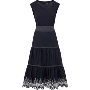 Veronica Beard Amaia Eyelet Dress Navy Pearl (23)